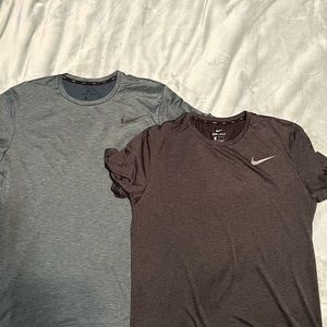 Bundle of 2 Nike Dri-fit short sleeve running shirts Large